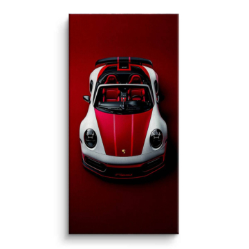 Porsche 718 Inspired Red Spyder Canvas Art