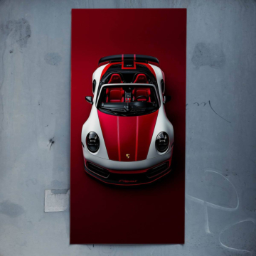 Rot Spyder inspiriert von Porsche 718 - Poster