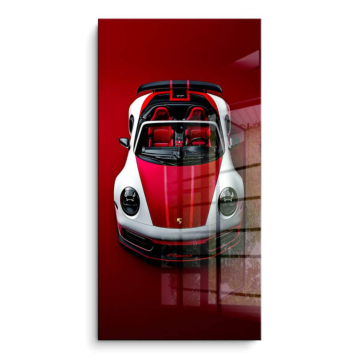 Porsche 718 Inspired Red Spyder PVC Gloss Art