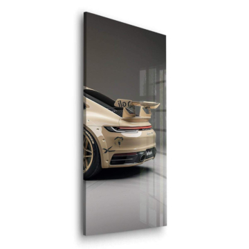 Porsche Inspired White Rear Wing Acrylic Glass Art