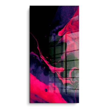 Abstrait magenta fumée - tableau PVC brillant