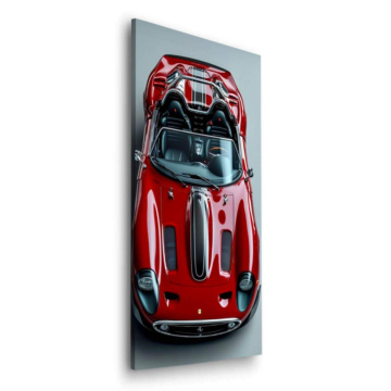 Rot Supersportwagen inspiriert von Ferrari - Dibond-Bild matt