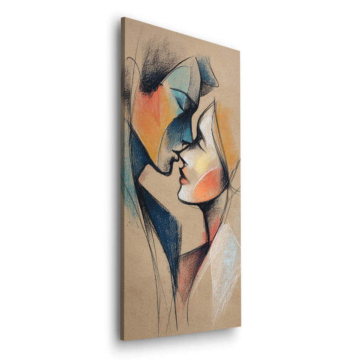 Cubist Kiss Sketch Dibond Matt Art