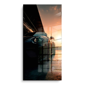 Porsche Inspired Sunset Drive PVC Gloss Art