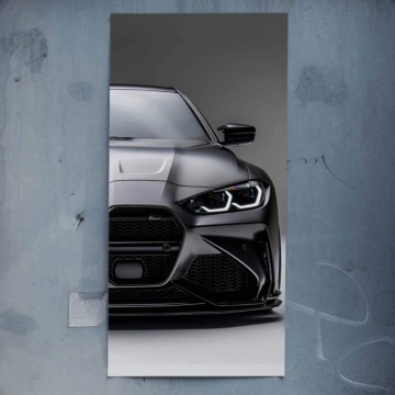 Vue avant inspirée de BMW M4 CSL - poster