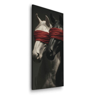 Blindfolded Horses Love War Dibond Matt Art