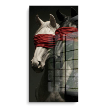Blindfolded Horses Love War PVC Gloss Art
