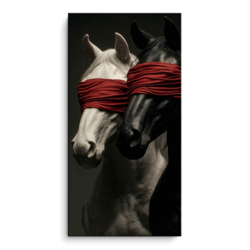 Blindfolded Horses Love War PVC Matt Art