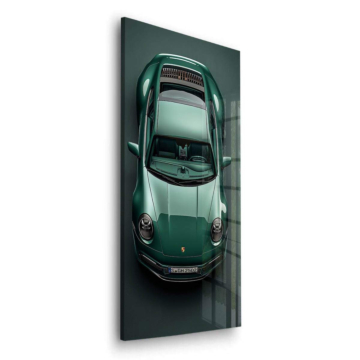 Porsche Inspired Green Sports Car Acrylic Glass Art