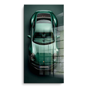 Porsche Inspired Green Sports Car PVC Gloss Art