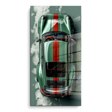 Porsche Inspired Green Racing Car PVC Gloss Art