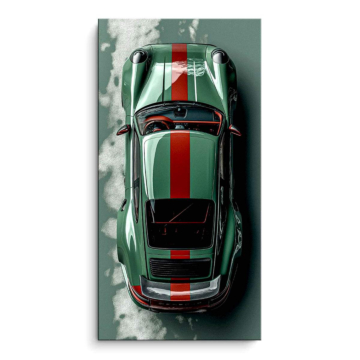 Grün Rennwagen inspiriert von Porsche - PVC-Bild matt