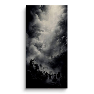 Stürmisch Kampf Wolken - Leinwandbild