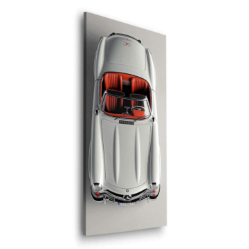 300SL Inspired Silver Roadster Dibond Matt Art