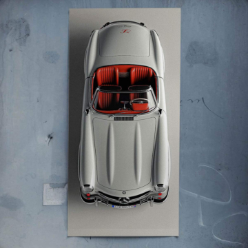 Plateado roadster inspirado en 300SL - póster
