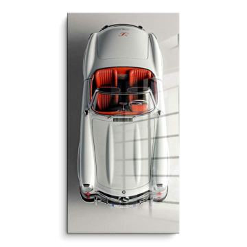 300SL Inspired Silver Roadster PVC Gloss Art