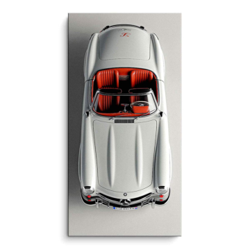 300SL Inspired Silver Roadster PVC Matt Art