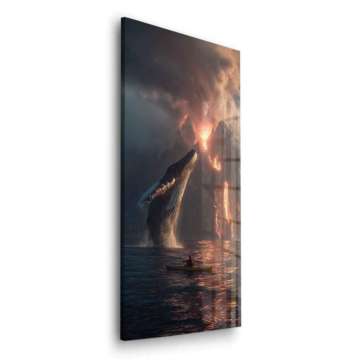 Whale Kayak Lightning Acrylic Glass Art
