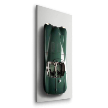 Green Classic Race Car Dibond Matt Art