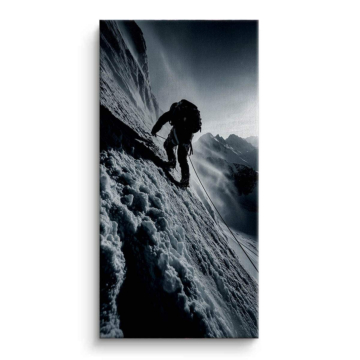 Bergsteiger im Eis - Leinwandbild