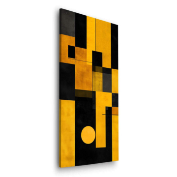 Geométrico amarillo Fields - cuadro Dibond mate