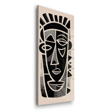 Tribal Mask Portrait Acrylic Glass Art