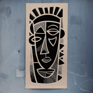 Tribal Mask Portrait Poster Art