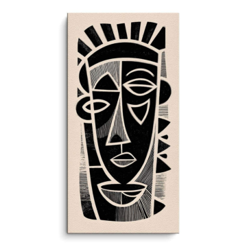 Tribal Mask Portrait PVC Matt Art