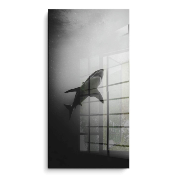 Deep Water Shark - cuadro PVC brillante