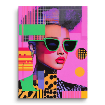Colorful Pop Art Woman PVC Matt Art
