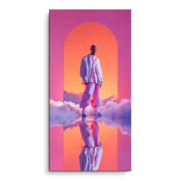 Heavenly mirror reflet - tableau PVC mat