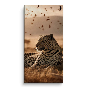 Savanna Leoparden-Porträt - Leinwandbild