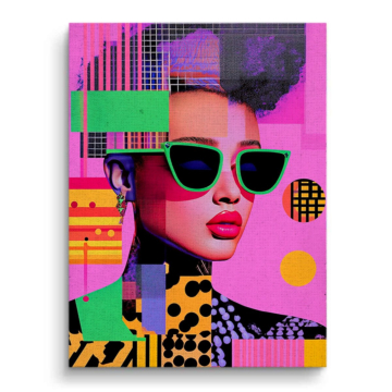 Colorful Pop Art Woman Canvas Art