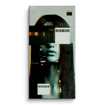 Futuristic Vanishing Girl Canvas Art