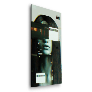 Futuristic Vanishing Girl Dibond Matt Art