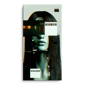 Futuristic Vanishing Girl PVC Matt Art