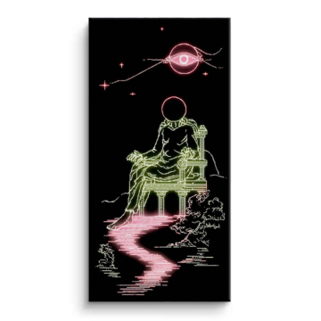 Neon-Astronautentraum - Leinwandbild