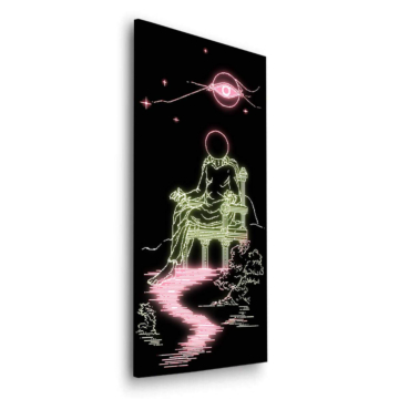 Neon-Astronautentraum - Dibond-Bild matt