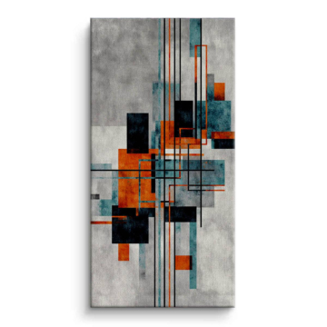 Rectangle Rhythm Abstract Canvas Art