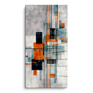 Abstrait rectangle rhythm - tableau PVC brillant
