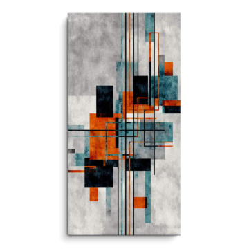 Abstrait rectangle rhythm - tableau PVC mat