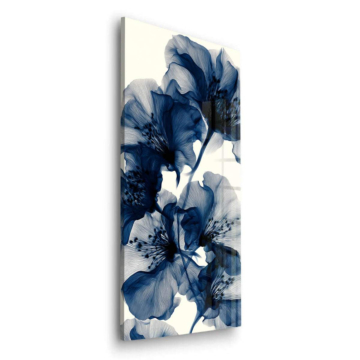 Blaue Tuscheblumen - Acrylglasbild
