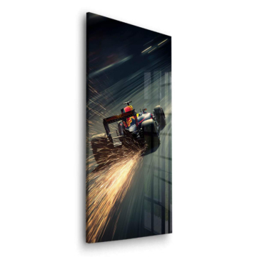 Red Bull Inspired Formula Race Acrylic Glass Art