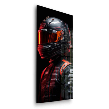 Racing Helmet Portrait Acrylic Glass Art