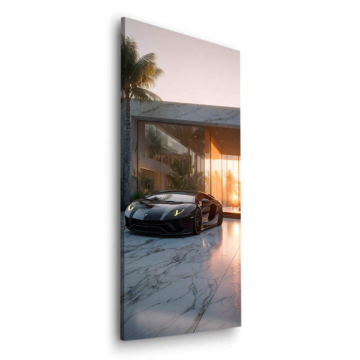 Luxus Fahrt inspiriert von Lamborghini - Dibond-Bild matt