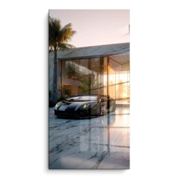 Luxus Fahrt inspiriert von Lamborghini - PVC-Bild glänzend