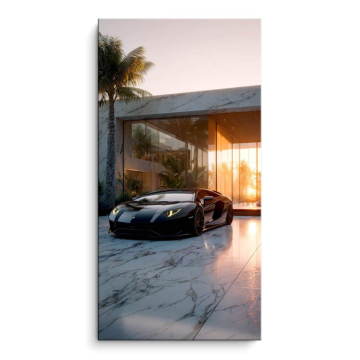 Luxus Fahrt inspiriert von Lamborghini - PVC-Bild matt