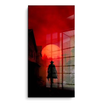 Atardecer western inspirado en Rojo Dead - cuadro PVC brillante