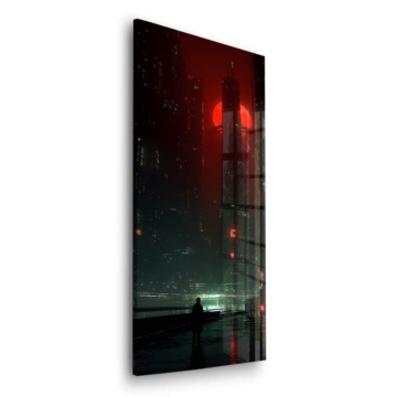 Blood Moon Alley Acrylic Glass Art