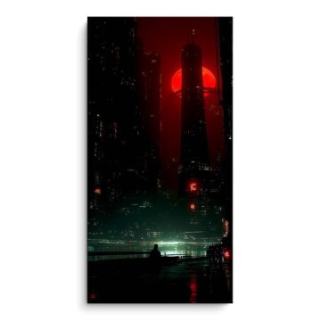 Blood księżyc Alley - obraz na matowym PVC